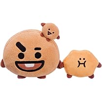 AURORA BT21 VAN Plush Cushion - Official LINE FRIENDS Merchandise, Grey & White