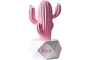 SIMDIM Estatua Cactus Moderno, Abstracto Adorno Salon Moderno, Abstracto Estatua Planta Resinoso Moderno, Artístico Figura Decoracion Salon, Ornamento Arte, Decoracion para Casa Hogar Salon Escritorio (rosa)