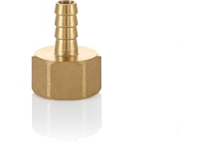 BFG Acoplamiento de Manguera, 1/2" BSP Rosca Hembra a 9mm Extremo de la Manguera - Construcción de Latón Macizo, de Fácil Instalación, Resistente a las Condiciones Atmosféricas y Corrosivas