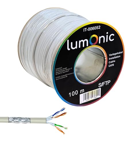 EXTRALINK 100m CAT5e Netzwerkkabel Outdoor LAN Kabel Verlegekabel Ethernet Installationskabel Schwarz
