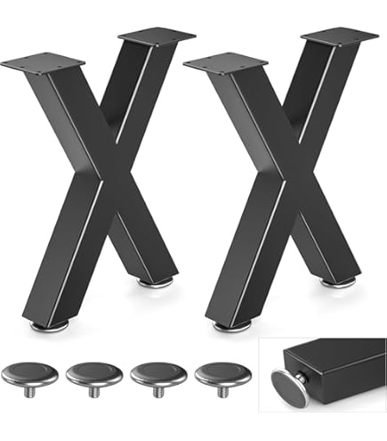 Set U tafelpoten meubelpoten (2 stuks) 110 cm hoog, kleur metal