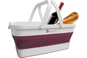 Altera la Vita Cesta de la compra para camping, pícnic, plegable, 15 litros, impermeable, ahorra espacio, para camping, autocaravana
