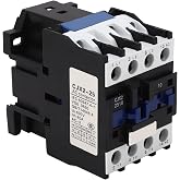 AC Contactor AC 380V 25A Motor Contactor Copper Coil 3P Silver Normally Open Contact Circuit Breaker Controller