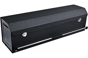 XCF Organizador de Maletero de Gran Capacidad 90L para Coches y SUVs - Caja de Almacenamiento con Tapa, Asa Robusta y Base Antideslizante - Compartimento Extraíble(Negro, 101x29x31cm)