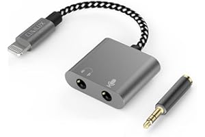 **Adapter Cubilux Lightning na 3,5 mm TRS** – Kompatybilny z iPhone 14 Pro Max, 13/12/11/SE 2/Xr/Xs Max/8/7 oraz starszymi iPadami (Lightning). 1/8” splitter audio i mikrofonu