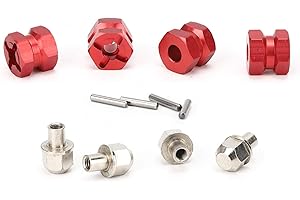 NAROOTE RC Hub Adapter, 12mm RC Hub Hex Adapter, Hex Wheel Hub Rc Car Part Metalowy Adapter do Traxxas Hsp Remote Control Crawler Remote Control Car(Length 12mm)