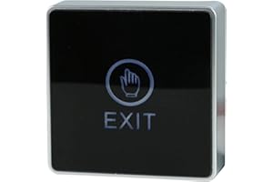 UHPPOTE Interrupteur Bouton de Sortie Porte NC NO 12V Tablette Tactile pour Contrôle Accès avec LED Type Carré