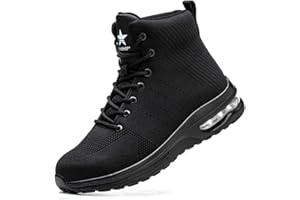 Rona Shoes Bottes de Sécurité Chaussures de Sécurité Baskets de Sécurité Chaussure de Travail Légère Confortable Femme Homme