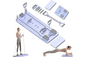 POSITY Pilates Board 2025 Upgrade – Faltbarer Ganzkörper-Trainer mit Auto-Rückprall, Knieschoner & Multifunktions Bauchtrainer, Robustes Home-Studio-Outdoor Workout Equipment, Unisex