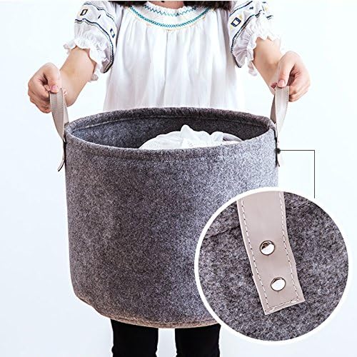 CUPWENH Handmade Craft Laundry Basket Dirty Clothes Storage Box Bathroom Living Room Toy Clothes Foldable Organizer Kids Bin,25Cm-22Cm