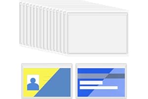 Doafoce 50 Pièces Pochettes Autocollantes Transparentes 10x7.2cm Pochette Ètiquettes Autocollantes Pochette Autocollante Pare Brise Poches pour Cartes de Visite Autocollantes pour Bureau Maison École