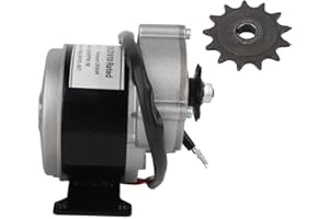 BuyWeek Moteur Électrique de Réduction CC 24V 250W, Moteur à Engrenages de Réduction de Vitesse 3300 TR/Min avec Pignon à 13 Dents pour Vélo Électrique Scooter Électrique