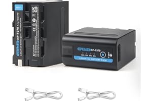Oyomba 2 batterie 7800 mAh NP-F970 per Sony NP-F980 NP-F960 NP-F750 NP-F930, compatibili con Sony DCR-VX2100, DSR-PD150, DSR-PD170, FDR-AX1, HDR-AX2000, HVL-LBPB con uscita USB da 5 V