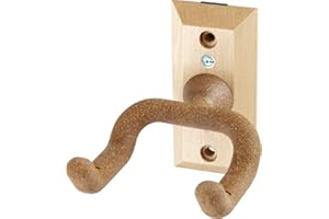 K&M 162 A+E Support mural pour guitare - combinaison liège et bois - fourche rigide - à visser