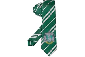 Aomig Cravate Ecusson tissé, Cravate de cosplay de magicien, Sorcier Accessoire Cravate pour L'école Filles Garçons et Adultes Déguisements Cosplay Costumes d'halloween Sorcier Deguisement