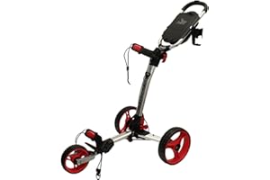 Axglo - Chariot Manuel 3 Roues TriLite Gris Argenté/Rouge + 2 Accessoires Gratuites