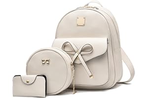 EVEOUT Borse a zainetto da donna in Pelle PU Zainetto Casual per il Lavoro Scolastico Itinerante Borsa a Tracolla Zaino Set