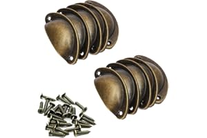 YIGO 10PCS Retro Metal Kitchen Drawer Cabinet Door Handle Furniture Knobs Handware Cupboard Antique Brass Shell Pull Handles