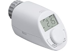 ‎EQIVA Eqiva Elektronik-Heizkörperthermostat Model N mit Boost-Funktion und leisem Kompaktgetriebe, 102 x 55 x 60 mm