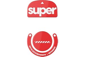 PULSAR GAMING GEARS Superglide2 Patins de Souris avec Surface texturée à Vitesse contrôlable et Semelle en Verre Ultra résistant pour Logitech G Pro X Superlight1 Rouge