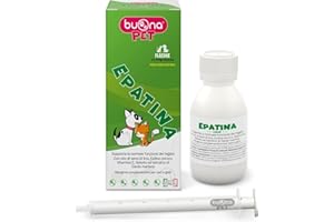Epatina Flacone Buona Pet Cani e Gatti 60 g con Siringa, Supporta la funzione del fegato con Sylimarin phytosome®, Colina, Vitamina E, Selenio e Olio di semi di Lino, Olio di Pesce, fonte di EPA e DHA