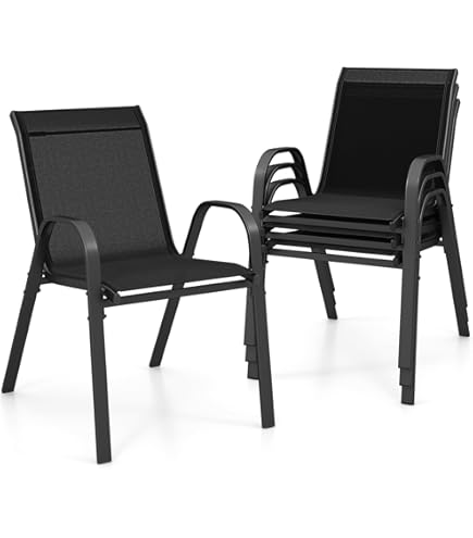 Salon De Jardin Concept Usine Lot De 4 Chaises Salon De Jardin Repas Terracotta BERGAME