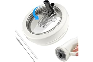 ALAFLY Tapa de Repuesto para Stanley Quencher Accesorios 40 OZ, [Silicona Duradera] a Prueba de Derrames y Salpicaduras, Extraíble Tapas de Vaso Reutilizables Fáciles de, Blanco