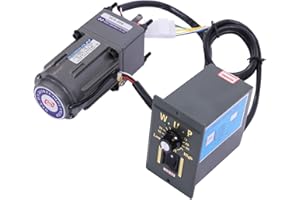 FUTCHOY Getriebemotor Regelbar, 1400RPM, AC 220V 6W 20K Stufenlos Einstellbar Elektromotor, Hohe Drehmomente Einstellbarer Getriebemotoren für stufenlosen Regler mit elektrischen