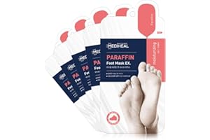 Mediheal Paraffin-Fußmaske EX. 5 Paar, Peeling-Fußmaske zur Entfernung abgestorbener Haut und Reparatur von rissigen Fersen, Fußpeeling-Maske zur Feuchtigkeitsversorgung der Füße und nährende