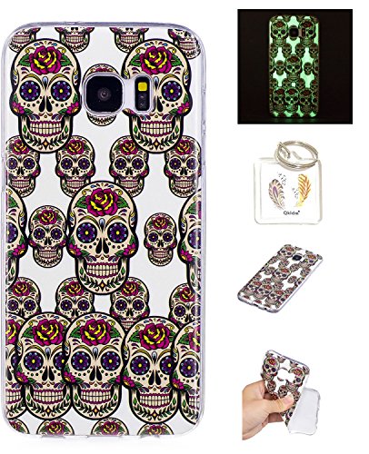 Preisvergleich Produktbild Hülle Samsung Galaxy S7 TPU schutz silikonhülle, Weihnachtsgeschenke niedlichen cartoon bild transparent handy Hülle für Samsung Galaxy S7 + schlüsselanhänger (* / 107) (10)