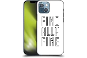 Head Case Designs Licenza Ufficiale Juventus Football Club Fino alla Fine Bianco Tipo Custodia Cover Dura per Parte Posteriore Compatibile con Apple iPhone 13
