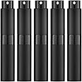 STAYOUNG 5 PCS Portable Mini Refillable Perfume Atomizer Bottle - Refillable Perfume Spray, Atomizer Perfume Metal Bottle, Scent Pump Case for Traveling, 8ml (Black)