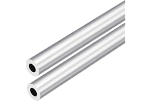 DMiotech 2pz (15mm OD x 8mm ID) Tubo Tondo in Alluminio 6063 Lunghezza 300mm Tubazione Metallico per Costruzione di Telaio Macchinari Progetti Fai Da Te