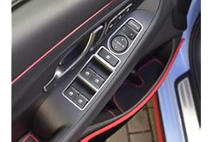 AUTOCOVR Cubierta De Acero para i30 N - 5 Piezas con Mandos de Los Elevalunas Placas Inox Metal Cepillado Decoración Personalizados Hechos a Medida Tuning i30N Accesorios