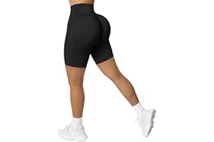 RXRXCOCO Damen Scrunch Butt High Waisted Push Up Kurze Sporthose Nahtlos Booty Gym Sport Shorts Laufhose Radlerhose