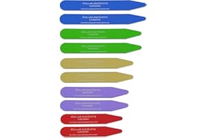 COLLAR AND CUFFS LONDON - 10 Ballenas Camisas - Aluminio Ligero - 5 TAMAÑOS - 2" 2.2" 2.35" 2.5" 2.8" - Metal - Color Rojo Púrpura Amarillo Verde Azul - Con Caja de Plástico 5 Pares