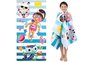 Franco DreamWorks Gabby's Dollhouse Badetuch, superweich, Baumwolle, für Bad, Pool, Strand, 147,3 x 71,1 cm, offizielles Gabby's Dollhouse Produkt