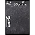 Chalkboards UK WC633 Double Sided Board Chalkboard (A3) 41.4 x 29.6 x 1.6 cm, Wood, Black
