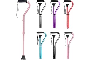 BeneCane Walking Cane for Men & Women Adjustable Cane with Offset Soft Cushioned Handle -Portable Lightweight Sturdy Mobility Walker Aid for Elderly, Seniors Collapsible Cane