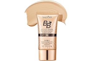 ROSARDEN Gold Snail BB Cream, Make Up BB Creme SPF 50+ Sunscreen Concealer BB Cream, Feuchtigkeitsspendendes Aufhellende und Wasserfest 9 in 1 Multi-Effekt (Natürliche)