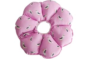RC GearPro Adjustable Pet Dog Recovery Collar | Puppy Cats After Surgery E-Collar | Soft Cone of Shame | Anti-Bite Lick Wound Protective Neck Collar for Small Dogs Large Cats (M, Pink Seagull)