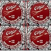 &Ccedil;&ouml;ğ&uuml;r Uzun Sap Bağlama Saz Teli 0.20 4 Adet Tam Takım Tel + her takım tel i&ccedil;in 2 Tezene (4 adet Takım Tel 8 tezeneli paket)