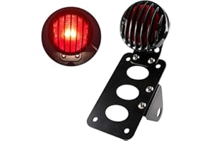 KaiDengZhe Feu arrière de moto LED Feu de freinage arrière avec support de plaque d'immatriculation pour montage latéral vertical/horizontal pour Harley Bobber Chopper Honda Yamaha Suzuki Kawasaki