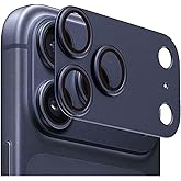 Coverzone Kamera Lens Koruyucu i&ccedil;in iPhone 17 Pro Max 6.9 In&ccedil;, Tam Kapsamlı 9H Temperli Cam Halkalı Kapak, Mat Metal Plaka, K