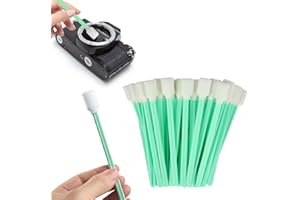 VCSJW 50 Pièces de Bâtons de Nettoyage en Mousse,Bâtons de Nettoyage en Mousse sans Poussière,Tampons de Nettoyage en Mousse,adaptés aux têtes d'imprimantes à Jet d'encre,Appareils Photo,Lentilles optiques