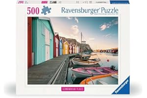 RAVENSBURGER VERLAG GMBH Erwachsenenpuzzle 500 Teile - Bootshaus in Smögen, Schweden