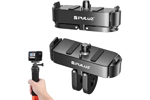 PULUZ Magnetisk spärrfäste för GoPro Hero 13 svart, snabbfrigörande fäste med 1/4 tum – 20 skruvhål stativ anslutningsport fö
