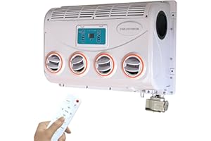 FABLESTORYEM Climatiseur 12V/24V pour Camping-Car, Ensemble Évaporateur, Climatiseur CC, Ventilateur de Toit de Voiture, Mini Climatiseur pour Voiture, Caravane, Camion, Climatiseur de Stationnement,24V