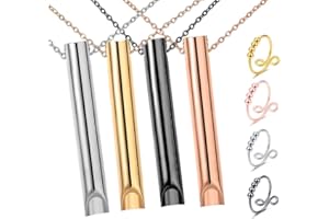 FENYW 8Pcs Anapana Atmungshalskette & Anxiety Rings, Rauchentwöhnung Stressabbau Relief Mindful Breathing Halskette, Atemübungsgerät für Meditation Entspannung Beruhigung Verlangsamung Atems