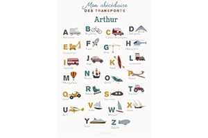 Ludilabel Poster Éducatif Abécédaire - 41,5 x 29,2 cm - Support d'apprentissage Personnalisé - Transport